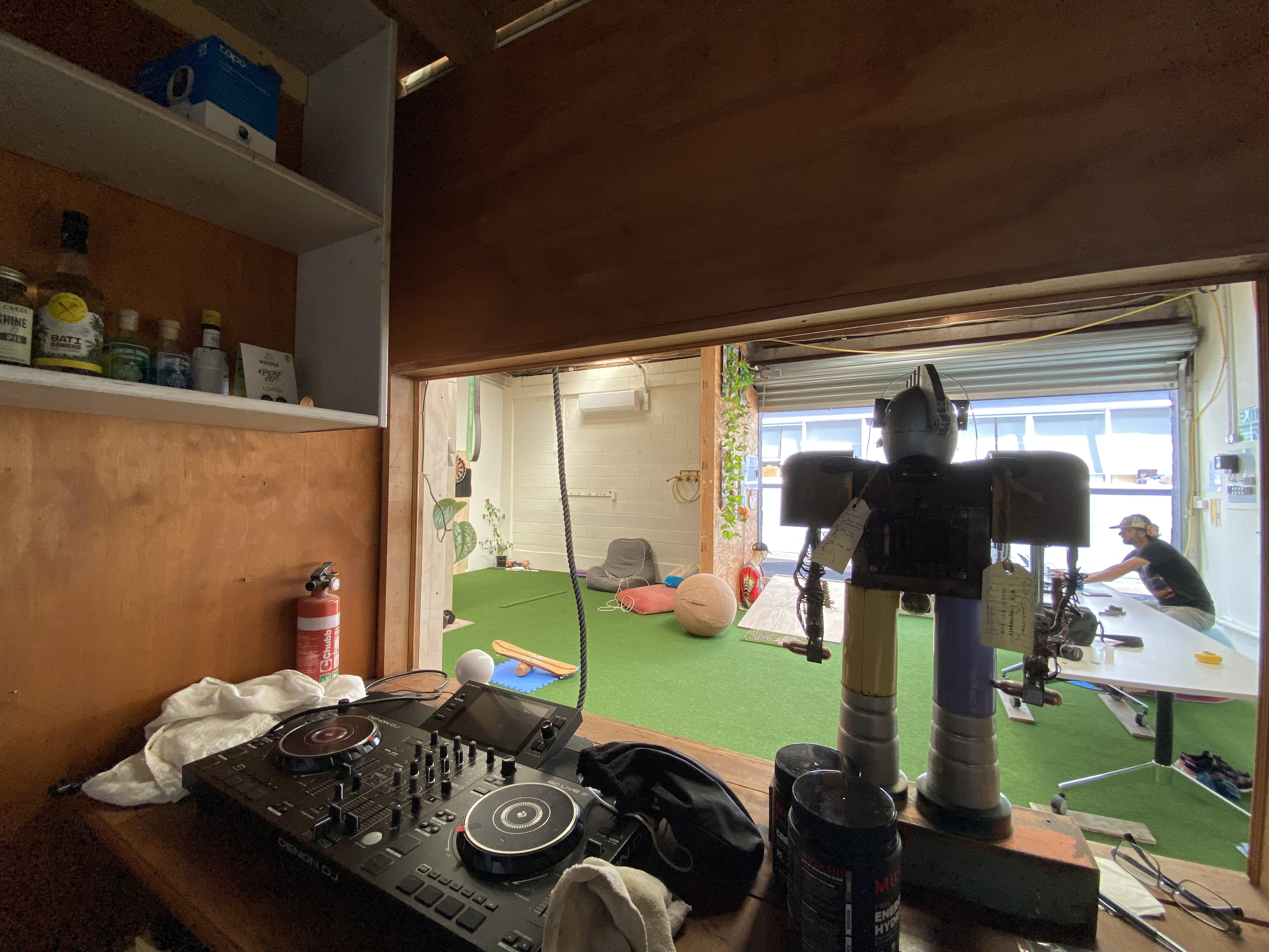 Creative work area inside the Node environment.