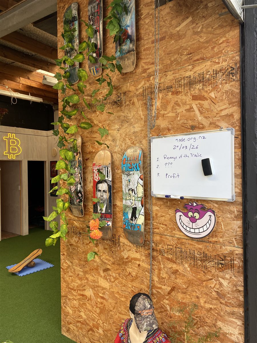 Orange Bitcoin learning room inside Node Space Devonport